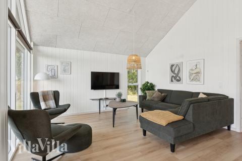 Sofakroken i luksushus nr. 616 i Fyn og øyer.