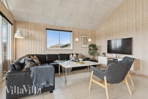 Sofakroken i luksushus nr. 292 i Vestjylland.