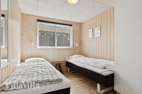 Et av de 7 soverommene i luksushus nr. 292 i Vestjylland.