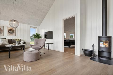 Sofakroken i luksushus nr. 907 i Fyn og øyer.