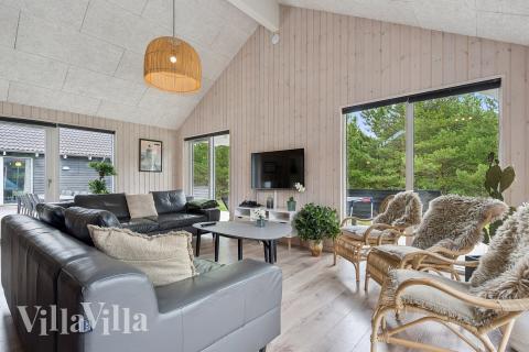 Sofakroken i luksushus nr. 387 i Vestjylland.