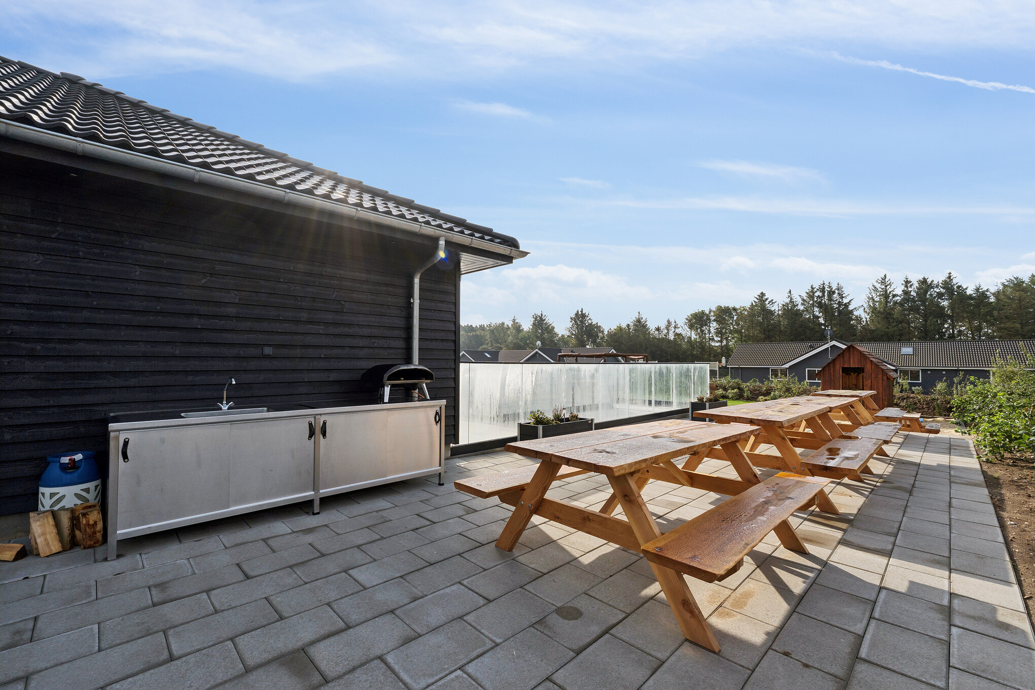 Luksushus nr. 686 har en deilig terrasse med gode hagemøbler til 36 personer.