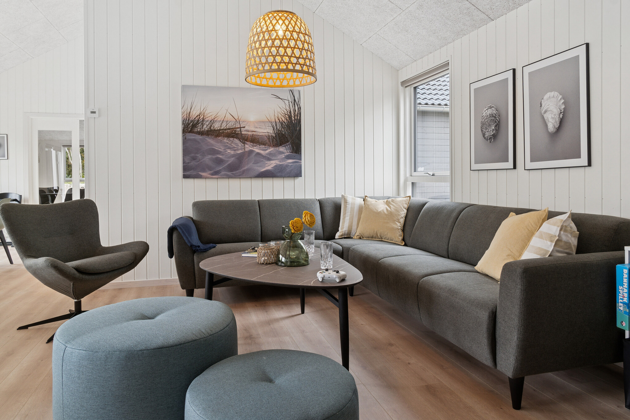 Sofakroken i luksushus nr. 697 i Lolland/Falster/Møn.