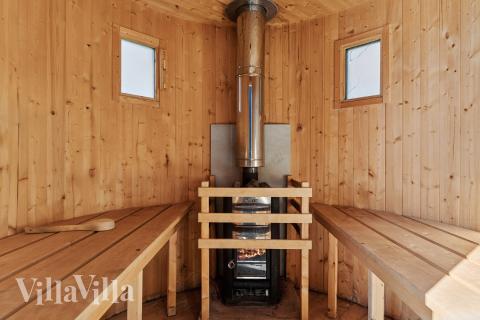 Luksushus nr. 925 er blant annet utstyrt med en deilig badstue.