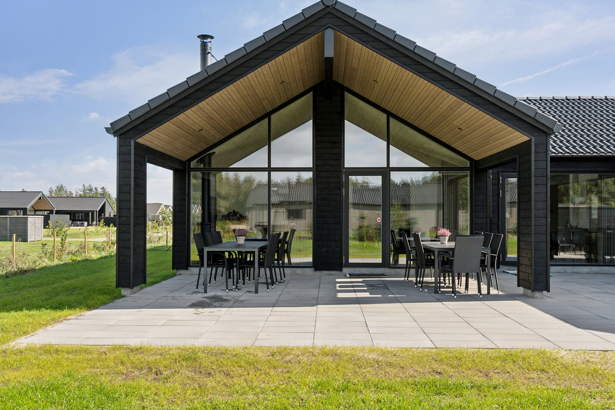 Stor terrasse i luksushus nr. 698 i Vestjylland.