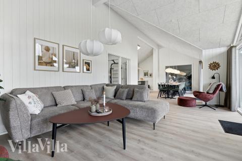 Sofakroken i luksushus nr. 698 i Vestjylland.