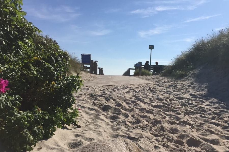 Den flotte stranden nær luksushus nr. 441 ved Østjylland.