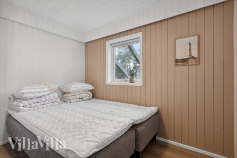 Et av de 6 soverommene i luksushus nr. 926 i Østjylland.