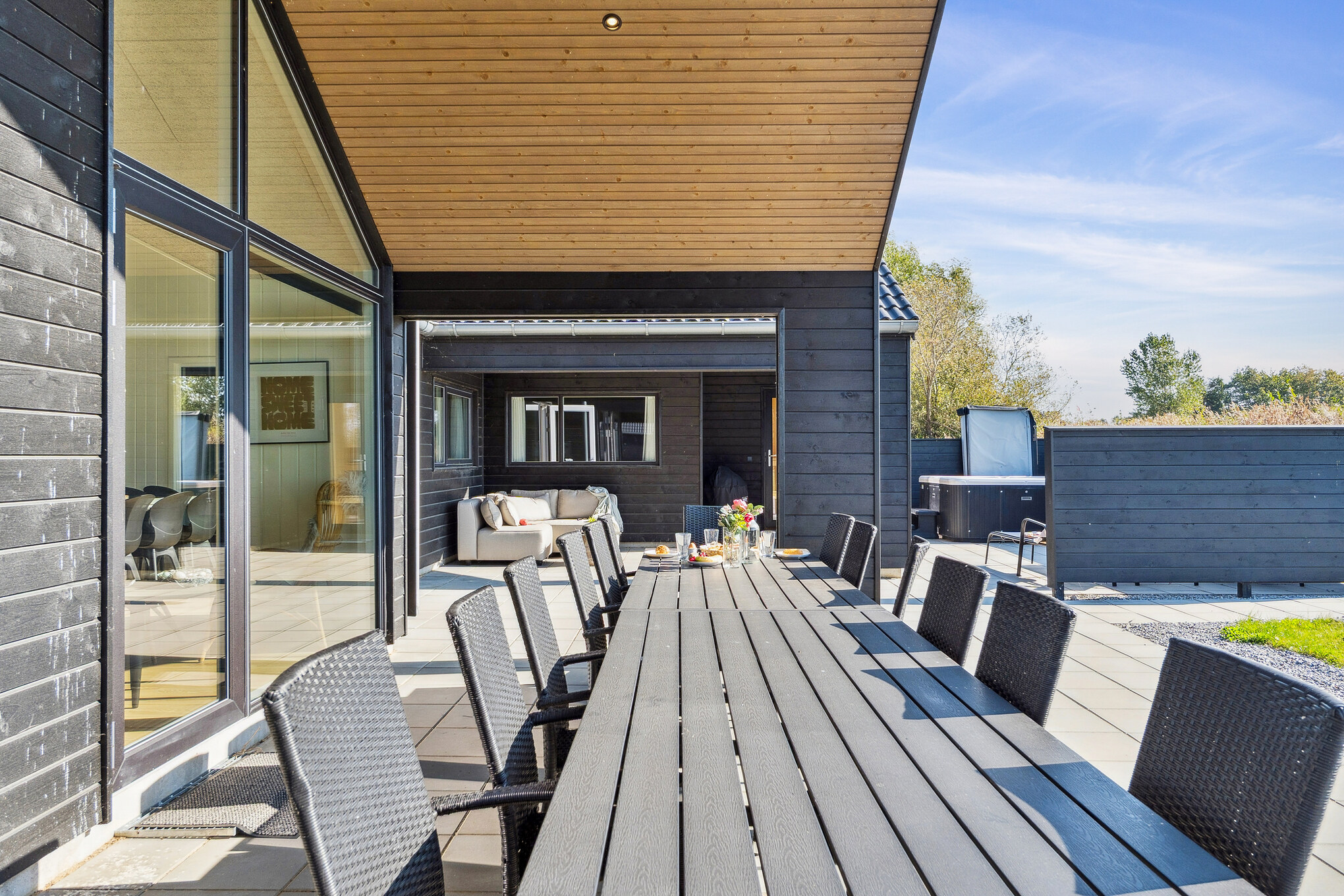 Stor terrasse i luksushus nr. 617 i Fyn og øyer.