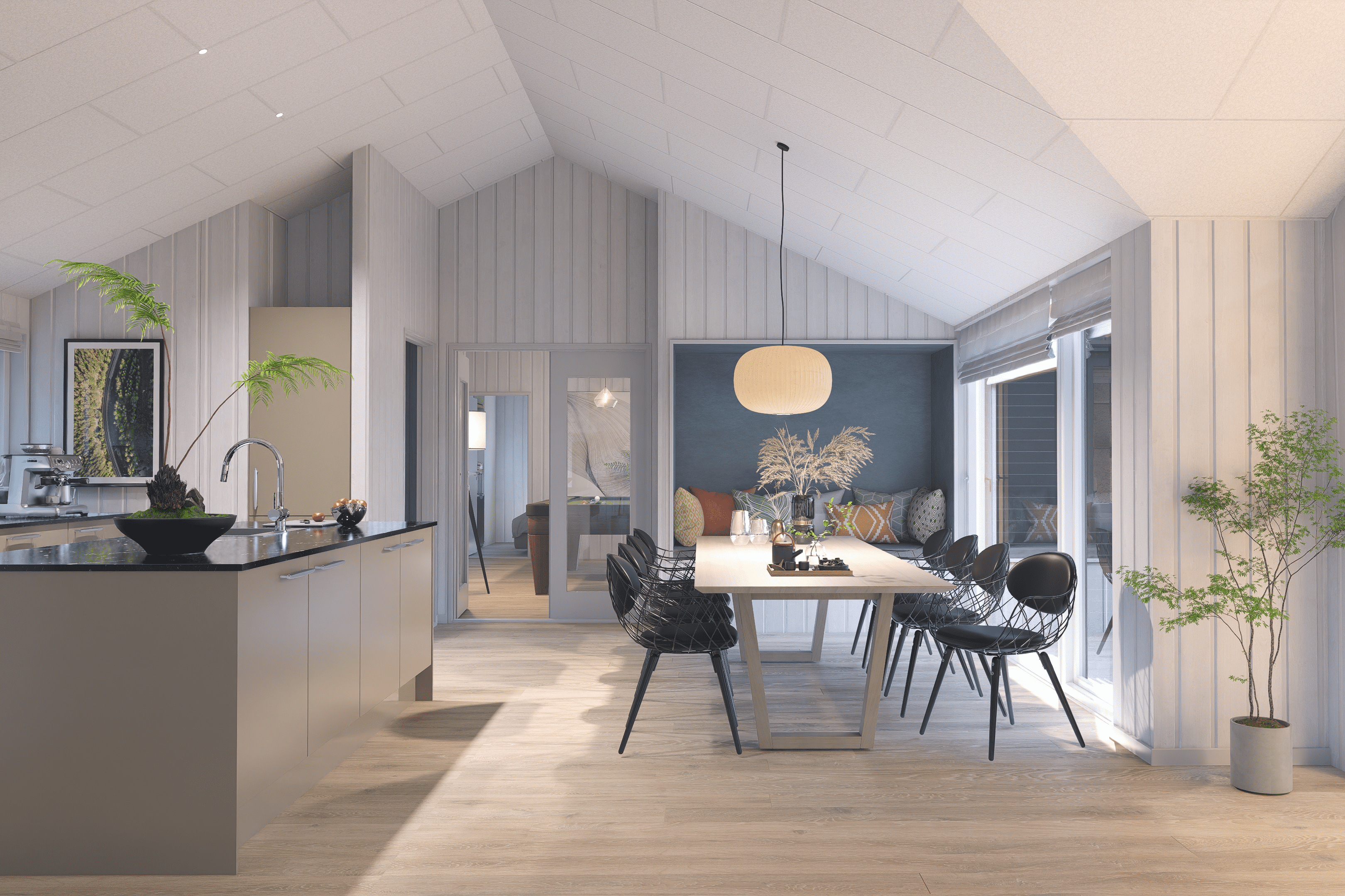 Luksushus nr. 919 har et flott oppholdsrom.