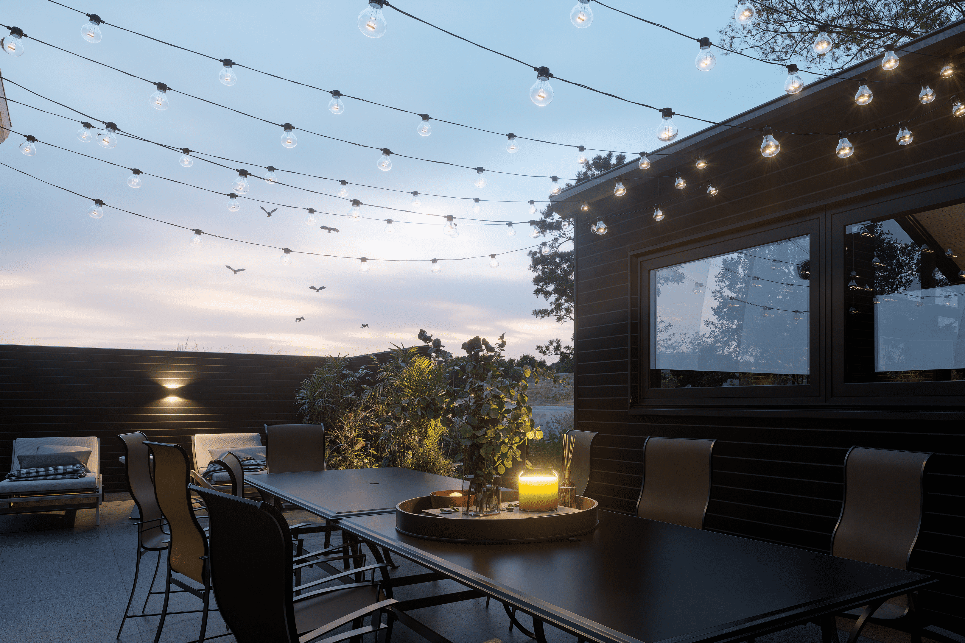 Nyt en grillkveld på terrassen i luksushus nr. 919 i Fyn og øyer