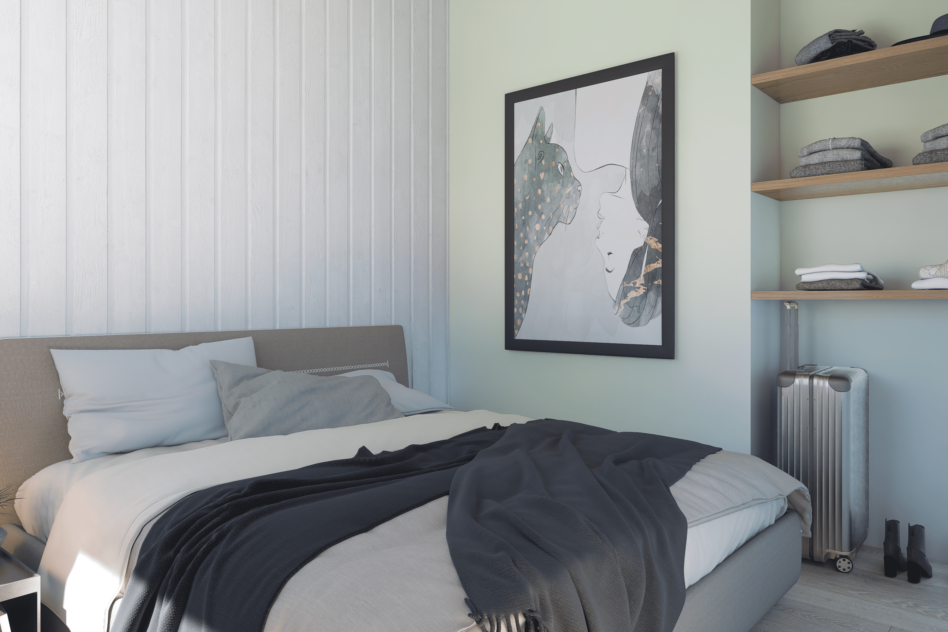 Et av de 6 soverommene i luksushus nr. 919 i Fyn og øyer.