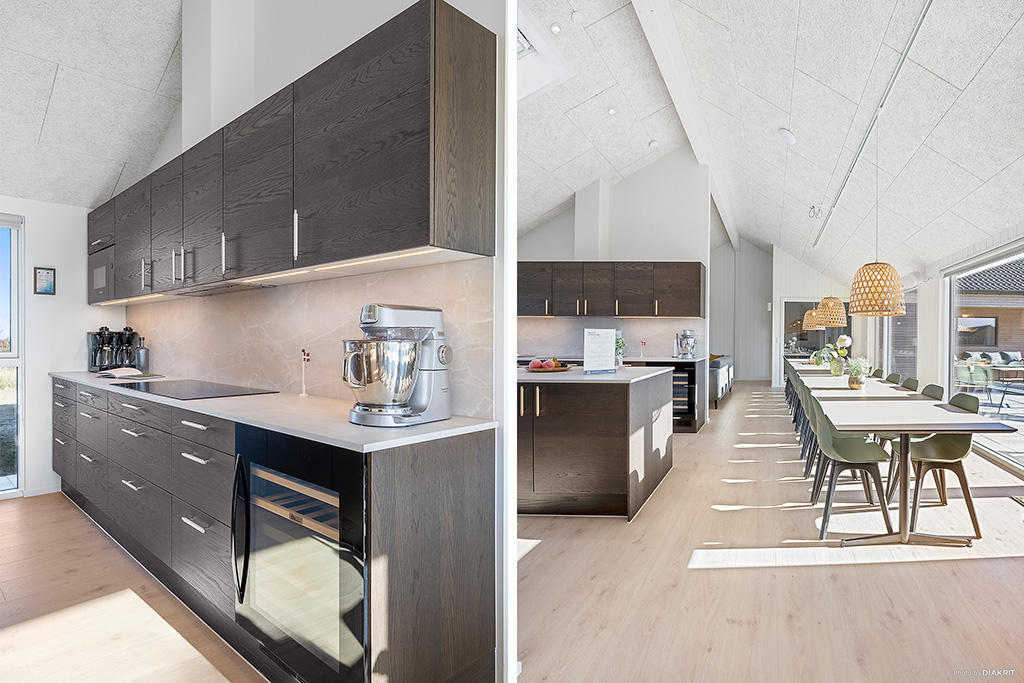 Kjøkkenet i luksushus nr. 901 er fullt utstyrt så dere lett kan lage mat til 24 personer.