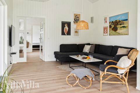 Sofakroken i luksushus nr. 935 i Nordsjælland.