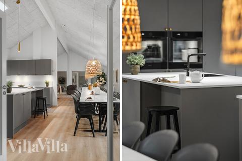 Kjøkkenet i luksushus nr. 905 er fullt utstyrt så dere lett kan lage mat til 30 personer.