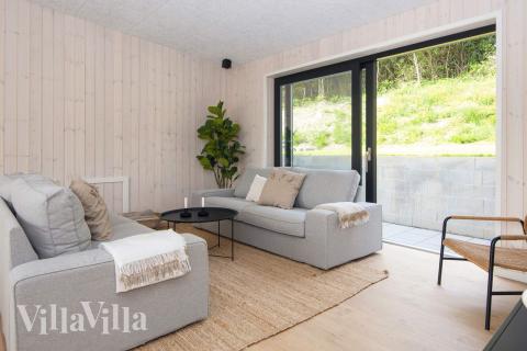 Sofakroken i luksushus nr. 939 i Østjylland.