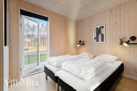 Et av de 8 soverommene i luksushus nr. 808 i Østjylland.
