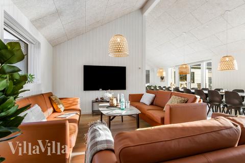 Sofakroken i luksushus nr. 806 i Østjylland.