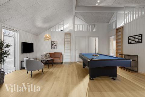 I tillegg til alle aktivitetsmulighetene i husets bassengavdeling, kan du også spille biljard, bordtennis og dart i luksushus nr. 802