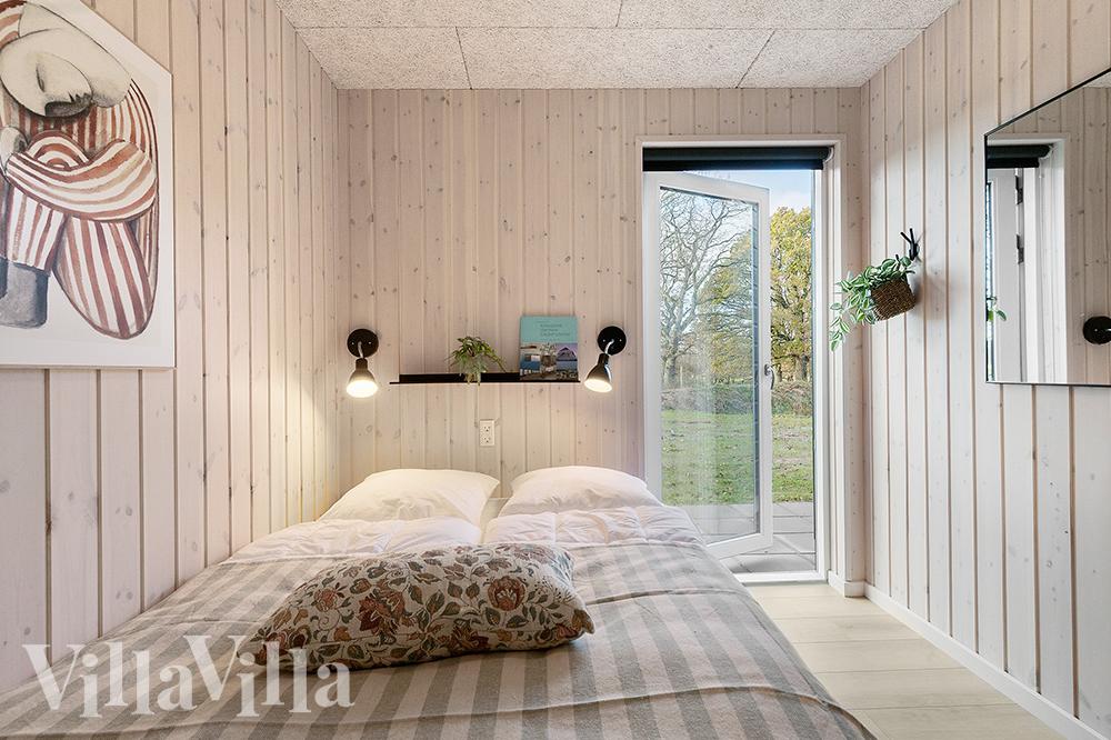 Et av de 6 soverommene i luksushus nr. 802 i Østjylland.