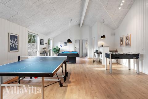 Luksushus nr. 911 til 20 personer tilbyr et stort aktivitetsrom med bl.a. biljard og dart