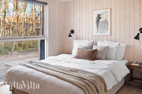 Et av de 8 soverommene i luksushus nr. 911 i Lolland/Falster/Møn.