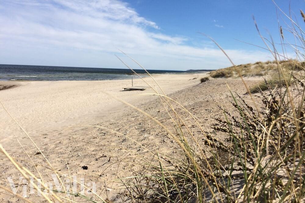 Den flotte stranden nær luksushus nr. 351 ved Nordsjælland.
