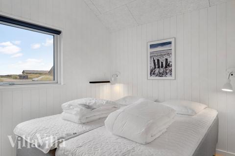 Et av de 7 soverommene i luksushus nr. 900 i Vestjylland.