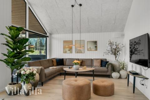 Sofakroken i luksushus nr. 922 i Fyn og øyer.