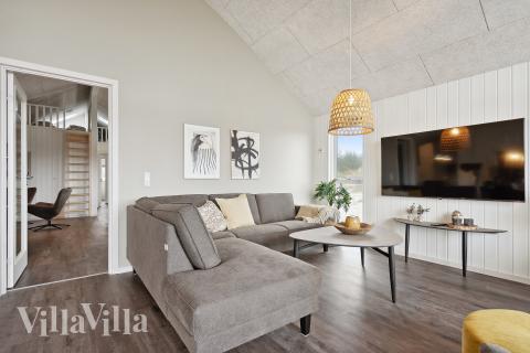 Sofakroken i luksushus nr. 916 i Fyn og øyer.