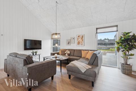 Sofakroken i luksushus nr. 917 i Fyn og øyer.