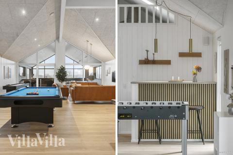 Luksushus nr. 910 til 30 personer tilbyr et stort aktivitetsrom med bl.a. biljard og dart