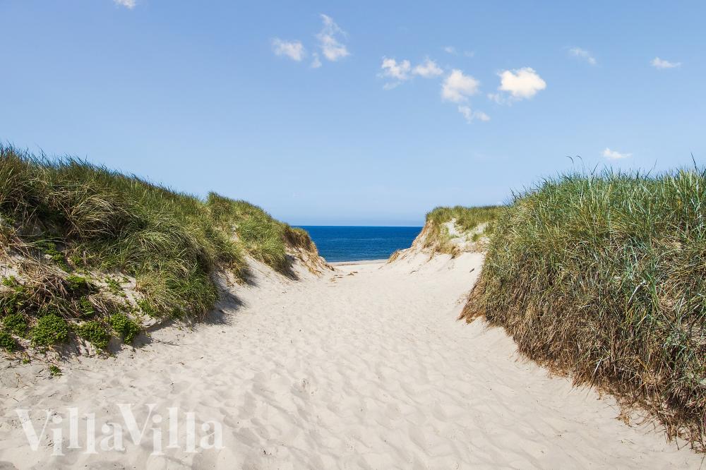 Den flotte stranden nær luksushus nr. 943 ved Vestjylland.