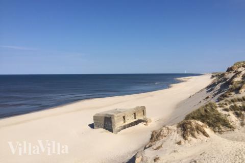 Den flotte stranden nær luksushus nr. 929 ved Vestjylland.
