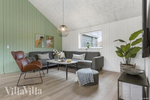 Sofakroken i luksushus nr. 814 i Østjylland.