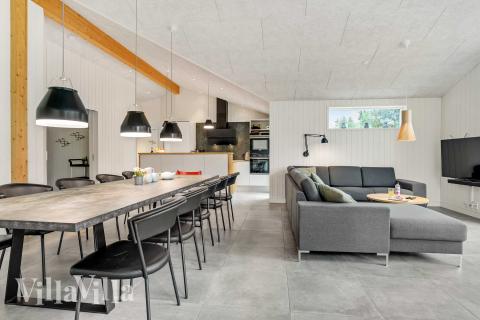 Sofakroken i luksushus nr. 944 i Nordjylland.