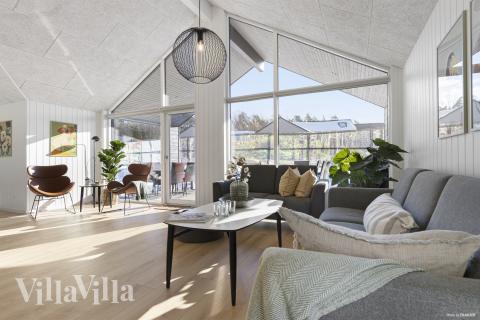 Sofakroken i luksushus nr. 816 i Østjylland.