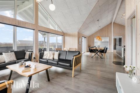 Sofakroken i luksushus nr. 322 i Fyn og øyer.