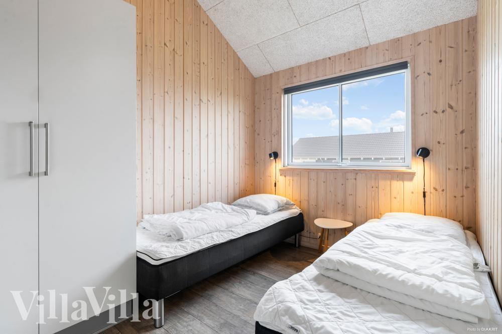 Et av de 7 soverommene i luksushus nr. 322 i Fyn og øyer.