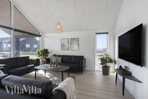 Sofakroken i luksushus nr. 907 i Fyn og øyer.