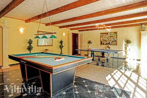 I tillegg til alle aktivitetsmulighetene i husets bassengavdeling, kan du også spille biljard, bordtennis og dart i luksushus nr. 951