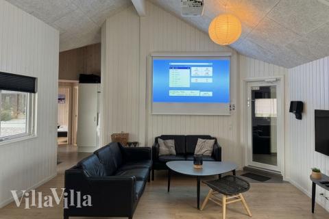 Sofakroken i luksushus nr. 457 i Vestjylland.