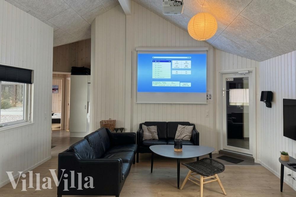 Sofakroken i luksushus nr. 457 i Vestjylland.