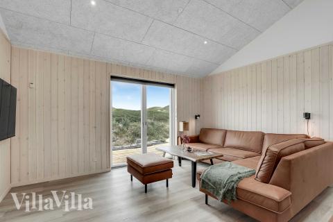 Sofakroken i luksushus nr. 945 i Nordjylland.