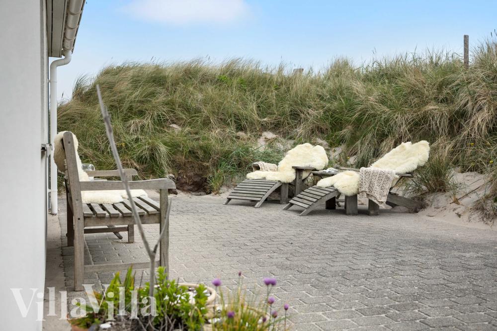 Stor terrasse i luksushus nr. 953 i Vestjylland.