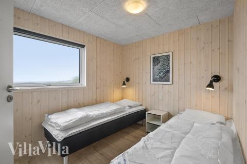 Et av de 5 soverommene i luksushus nr. 928 i Vestjylland.