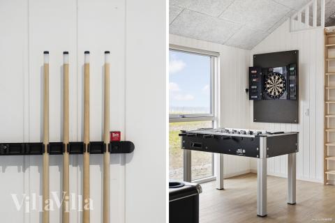 Konkurrer i feriehusets aktivitetsrom når dere besøker luksushus nr. 916 i Fyn og øyer.