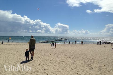 Den flotte stranden nær luksushus nr. 273 ved Vestjylland.