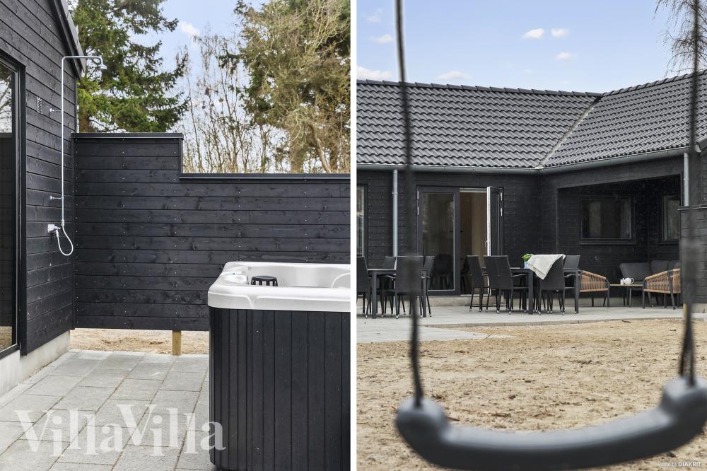 Nyt varmen i boblebadet i luksushus nr. 913 i Lolland/Falster/Møn