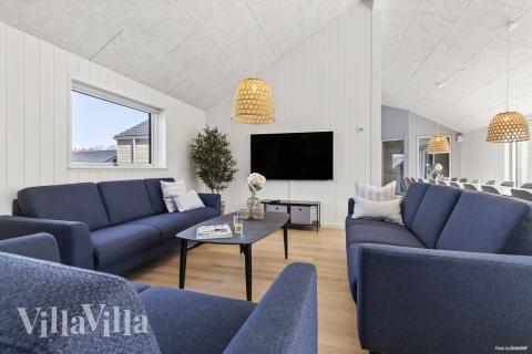 Sofakroken i luksushus nr. 822 i Østjylland.